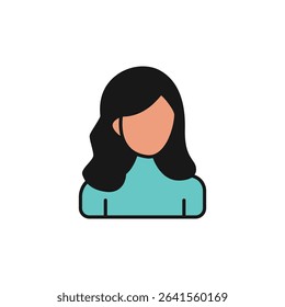 Woman Profile Highlighting Digital Identity, Personal Avatar, User Registration, Account Management, and Interface Iconography