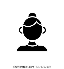 woman profile icon vector illustration glyph style. mother's day icon set.