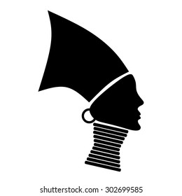 Woman profile illustration vector