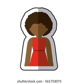 Woman profile pictogram