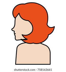 woman profile shirtless avatar character