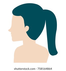 woman profile shirtless avatar character