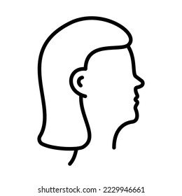 Woman Profile User Avatar Icon Logo Design Vector Template Illustration Sign And Symbol Pixels Perfect
