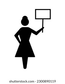 woman protest icon, vector best flat icon.