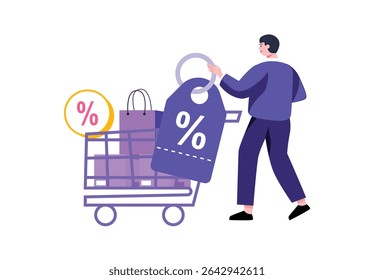Woman in purple jacket talking on phone with uncertain expression as man stands thinking next to table with question mark above head, perfect for depicting problem-solving concepts.