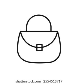 Woman purse icon Isolated flat vector in outline