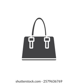 Woman purse icon Simple thin line flat symbol