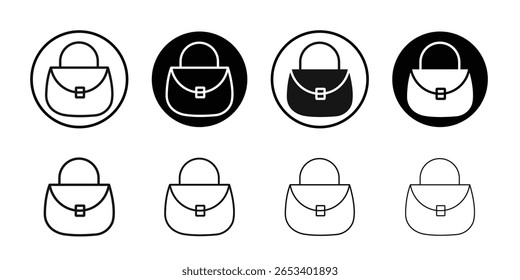 Mulher bolsa ícone simples vetor isolado símbolo