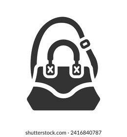 Woman Purse Icon, Vector Graphics