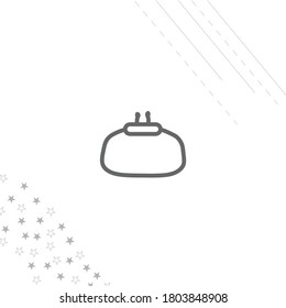 woman purse isolated line icon for web and mobile