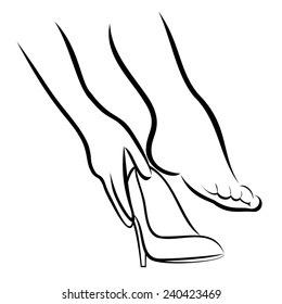 The Woman puts shoes 2