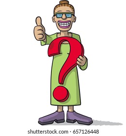Woman with a question mark
