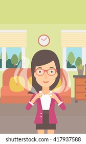 Woman quit smoking.