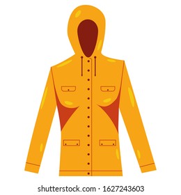 Woman Raincoat Vector Cartoon Illustration Isolated On A White Background.