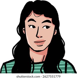 Mulher com Ilustração de Vetor de Sobrancelhas Levantadas