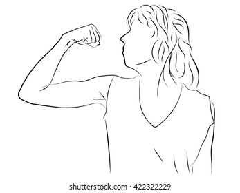 Woman Raised Her Hand And Strained Muscle