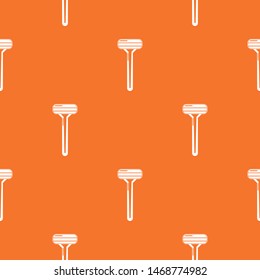 Woman razor pattern vector orange for any web design best