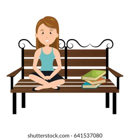 woman reading book in park chair