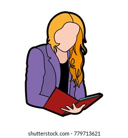 Woman reading design