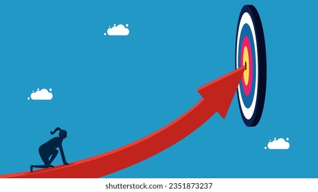 woman ready to work on growth arrows for goals