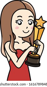 317 Woman receiving award Stock Illustrations, Images & Vectors ...