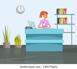 Registration Desk Hospital Stock Illustrations Images Vectors