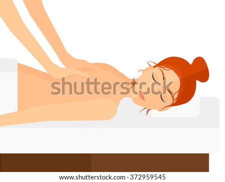 Woman recieving massage.