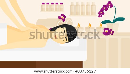 Woman recieving massage.