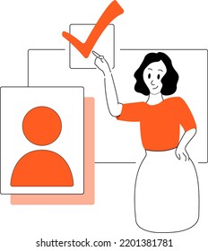 A woman recruiter hr manager