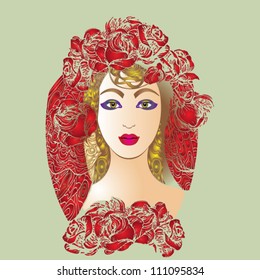 woman in red
