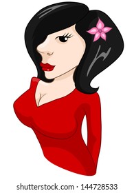 Mujer en rojo