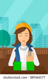 Mujer negándose a sobornar.