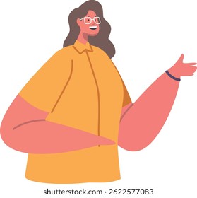 Woman reporter asking question vector illustration