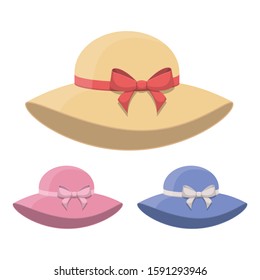 Woman retro hat vector design illustration isolated on white background