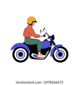 Woman ride bike. Flat graphic vector illustrations.