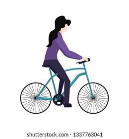 woman riding bicycle