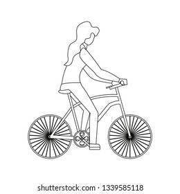 woman riding bike