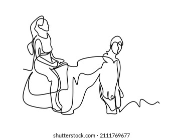 A woman riding a horse and a man riding a horse are walking together. valentine's day romantic activities