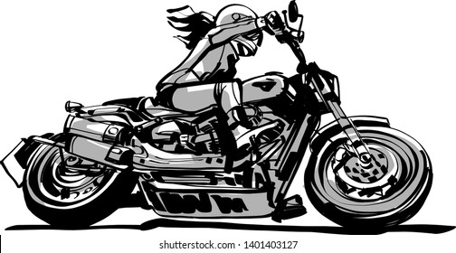 woman riding a motorcycle on the road