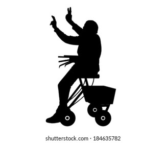 Woman with rollator