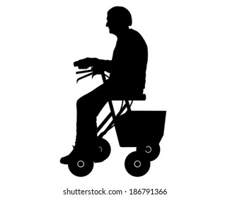 Woman with rollator