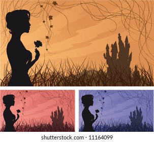 Woman with Rose