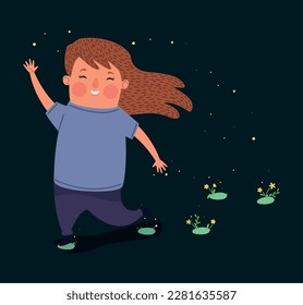 woman running in the garden character