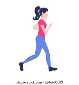 Woman running in sports wear