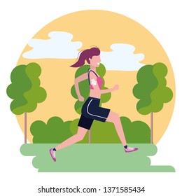 woman running with sportswear