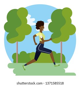 woman running with sportswear
