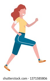 woman running with sportswear