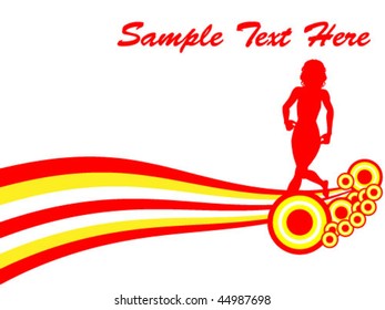woman running vector illustration