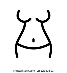 Woman s Midsection Graphic Fitness or Body Shape Vector Illustration