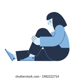 mujer triste por ataque de pánico
